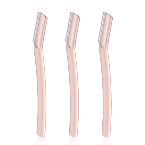3 Pack Eyebrow Razors - Stainless Steel Facial Hair Remover for Women & Men