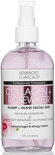 Advanced Clinicals Collagen + Rosewater Face Mist - 8 fl oz