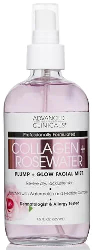 Advanced Clinicals Collagen + Rosewater Face Mist - 8 fl oz