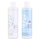 Purezero Moroccan Argan Oil Shampoo & Conditioner Set - Repair Damaged Hair - 100% Vegan & Cruelty Free