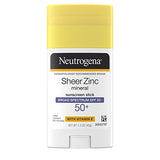 Neutrogena Sheer Zinc Oxide Mineral Sunscreen Stick SPF 50+ - Vitamin E Enriched, Water Resistant & Residue-Free - 1.5 Oz