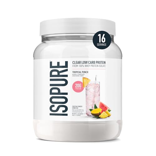 Isopure Infusions Whey Protein Isolate Powder - Tropical Punch (16 Servings)