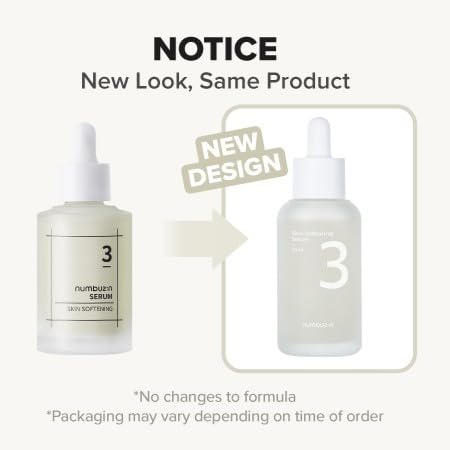 numbuzin No.3 Skin Softening Serum – Pore Care for Smooth, Radiant Texture with Bifida, Galactomyces & Niacinamide | Korean Skincare for Face | 50ml