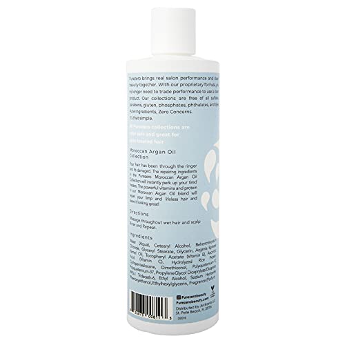 Purezero Moroccan Argan Oil Shampoo & Conditioner Set - Repair Damaged Hair - 100% Vegan & Cruelty Free