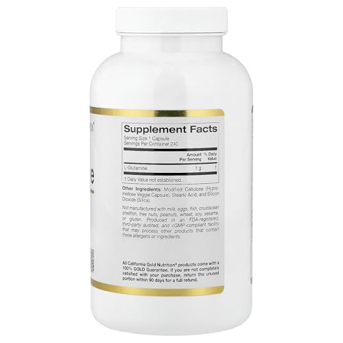 Lake Avenue Nutrition L-Glutamine 1000mg, 240 Veggie Capsules