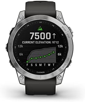 Garmin Fenix 7 Standard Edition Smartwatch - Silver with Graphite Band