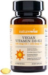 NatureWise Vitamin D3 + K2 with Plant Based D 5000IU & 100mcg K as MK-7 - Max Absorption Immune Support - Vegan, Non-GMO - with Extra Virgin Olive Oil - 60 Softgels[2-Month Supply]