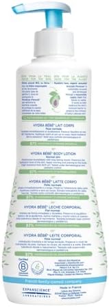Mustela Hydra Bebe Body Milk:  Intensive Hydration for Baby's Skin (500ml)