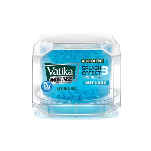Vatika Menz Wet Look Hair Gel (250ml) - Aloe Vera, Honey & Jarjeer - 24 Hr Hold