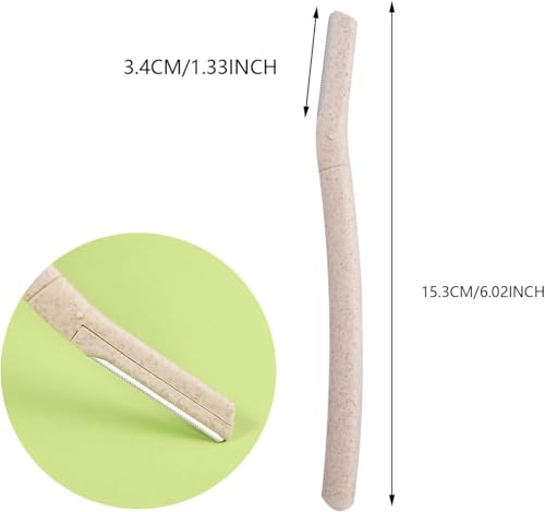Dermaplaning Blades for Face - 6 Pcs WheatStraw Eyebrow Razor Face Peach Fuzz Remover