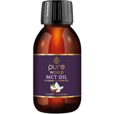 Pure World 100% Pure MCT Coconut Oil (100ml) - Natural C8 & C10 Vegan