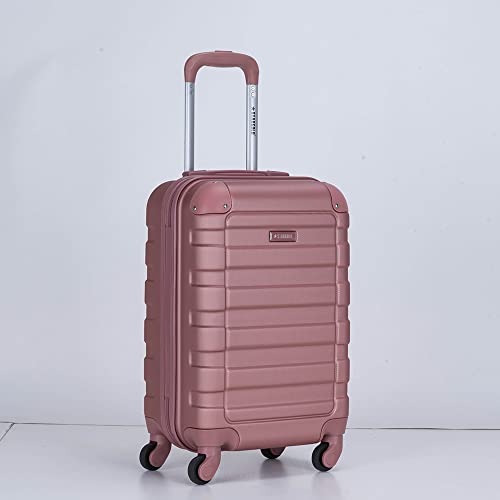 STARGOLD SG-T80 20-Inch Rose Pink Hardside Spinner Luggage with Lock