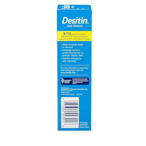DESITIN Rapid Relief Zinc Oxide Diaper Rash Cream 4 oz (Pack of 3) - Fast Healing Protection for Baby Skin