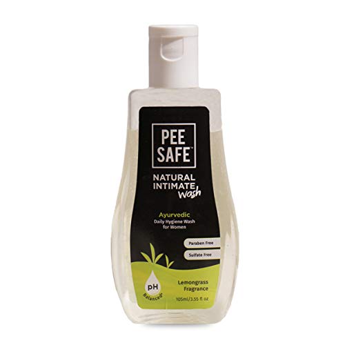 Pee Safe Natural Intimate Wash with Tea Tree Oil & Lactic Acid - Ayurvedic Formula for Itch Relief - 105ml Pack of 3