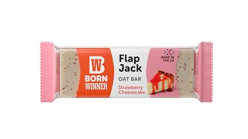 Born Winner Vegan Strawberry Cheesecake Flapjack - 12 x 100g Energy Boost