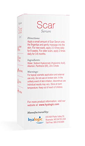 Hyalogic Scar Serum with Hyaluronic Acid for Body & Stretch Marks (0.47 fl. oz.)