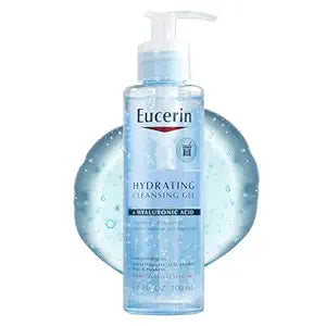 Eucerin Hydrating Cleansing Gel with Hyaluronic Acid, fragrance-free, 200ml – gentle, moisturizing face wash for sensitive skin