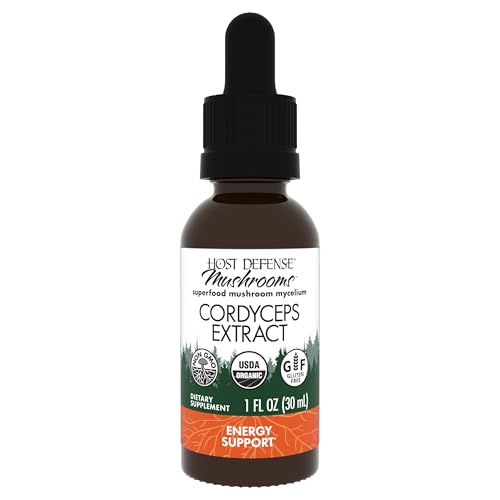 Host Defense Cordyceps Liquid Extract for Energy & Vitality, 30ml