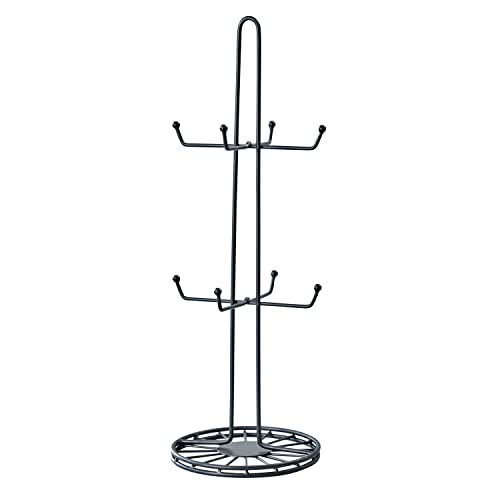 Yumi 8-Mug Drying Rack and Storage Holder - Chrome Finish