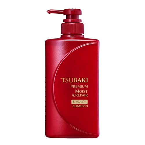 Shiseido TSUBAKI Premium Moist Shampoo 490mL - Deep Hydration for Healthy Hair