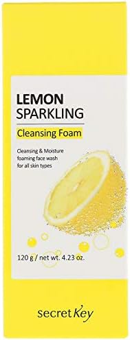 Secret Key Lemon Sparkling Cleansing Foam: Brighten & Purify (120g)
