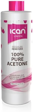 Ican London 100% Pure Acetone Nail Polish Remover - 500ml