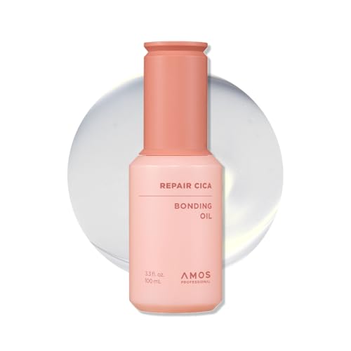 AMOS PROFESSIONAL Repair Cica Bonding Hair Oil - With Cica Protein for Split Ends & Breakage, Deep Nourishing & Shine Boost, 3.3 fl. oz.