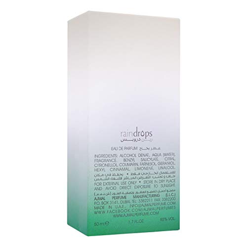 Ajmal Raindrops For Women: 50ml Eau de Toilette - Fresh & Feminine Fragrance