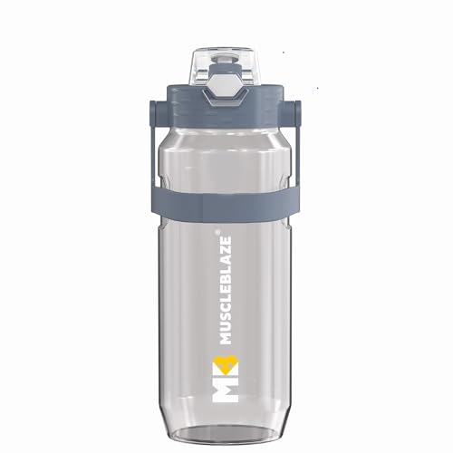 MuscleBlaze Gallon Water Bottle for Adults - Grey (2L)