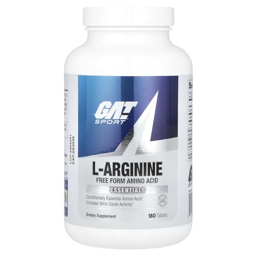 GAT L-Arginine Free Form Amino Acid Supplement - 180 Tablets