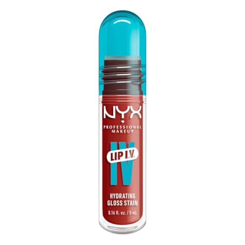 NYX Professional Makeup Lip IV Hydrating Gloss Stain - Up to 12HR Hydration | High Pigment Wet Shine Finish | Burst That Tang!
