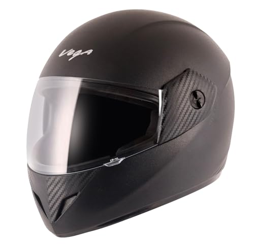 VEGA Cliff Full Face Motorcycle Helmet - Red/White, Premium Protection & Style
