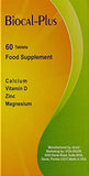 VitaVigor BioCal Plus 60 Tablets - Calcium Magnesium Vitamin D3 Bone Health Supplement