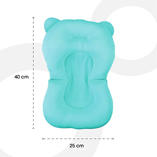 The Moon Brand Anti-Slip Baby Bath Pad - Foldable Infant Support Cushion (Blue)