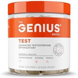 Genius Test, Advanced Testosterone Booster for Men - Natural Stamina, Endurance, Energy & Strength Enhancing Supplement - Lean Muscle Builder, Brain & Libido Support Male Supplements, 120 Veggie Pills