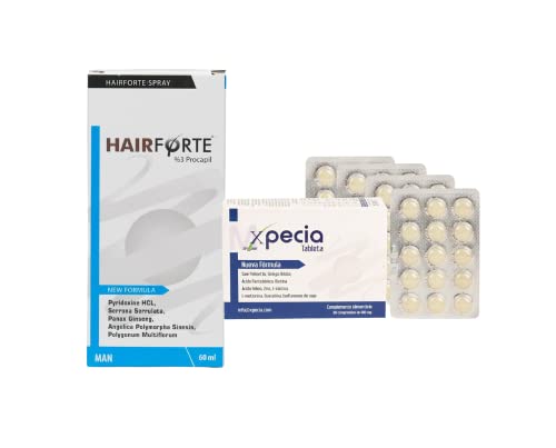 XPECIA Hair Forte Man & Tablet Natural Anti-Hair Loss Treatment with Saw Palmetto & Procapil for Men