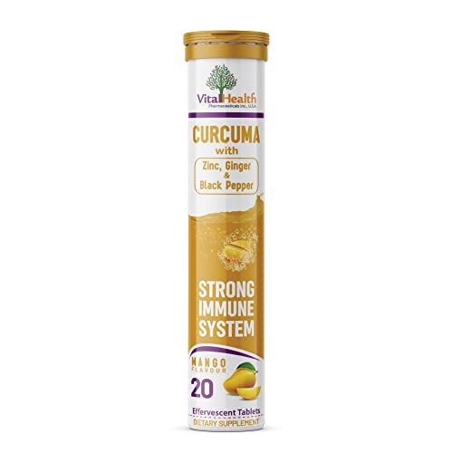 Turmeric Curcumin with Zinc, Ginger & Black Pepper - Mango Flavor - Immune & Joint Support