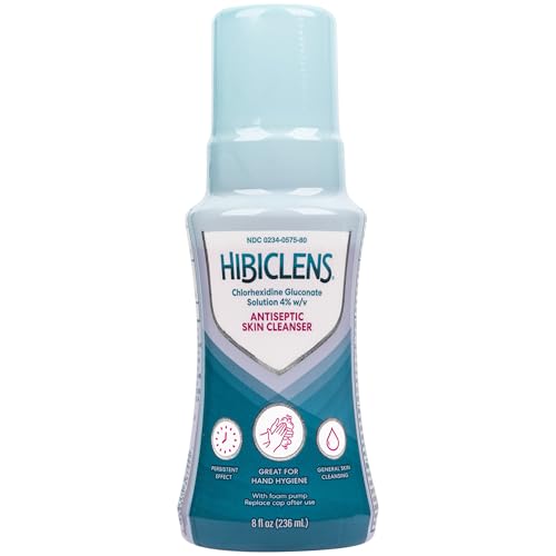 Hibiclens Antimicrobial Skin Cleanser - 8 oz with Foaming Pump - 4% CHG - Hospital-Grade Protection