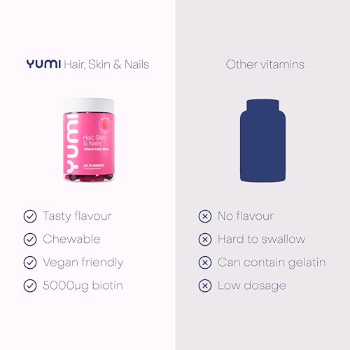 YUMI Biotin Gummies for Hair, Skin & Nails | 5000mcg Biotin Supplement
