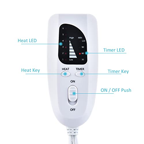 Premium Electric Heating Pad for Back & Shoulder Pain Relief (12"x24")