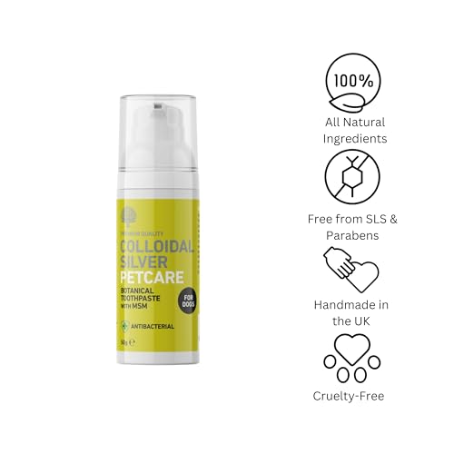 Nature's Greatest Secret All Natural Antibacterial Colloidal Silver Pet Dental Toothpaste for Dogs - 50g