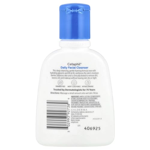 Cetaphil Daily Facial Cleanser for Normal to Oily Skin | Gentle & Hypoallergenic