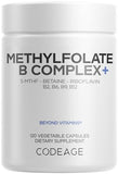Methyl-Elite Methylation Supplements - 5 MTHF, Methylcobalamin 1000mcg Methylated Vitamin B12, Riboflavin, Betaine, Vitamins B6, Methylfolate - Methylation Cycle MTHFR - 2 Months Supply - 120 Capsules