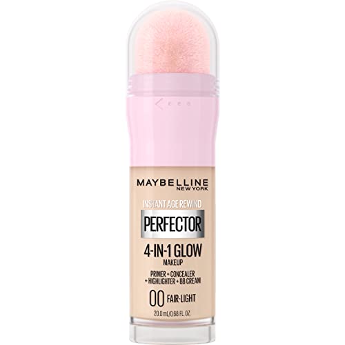 Maybelline Instant Age Rewind 4-In-1 Glow Makeup - Primer, Concealer, Highlighter & BB Cream, Fair/Light, 0.68 fl oz
