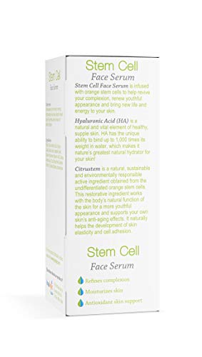 Hyalogic Stem Cell Face Serum with Citrustem & Hyaluronic Acid - Renew & Rejuvenate Skin, .47 Fl oz