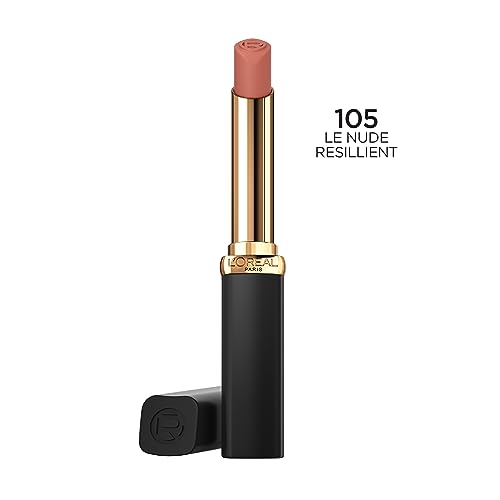 L'Oreal Paris Colour Riche Intense Volume Matte Lipstick - Le Nude Resilient - 16HR Wear with Hyaluronic Acid - 0.06 Oz