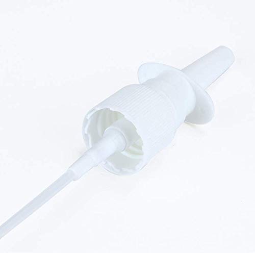 QUUPY 6Pcs 15ml Glass Nasal Spray Bottles - Fine Mist Brown Pump Containers