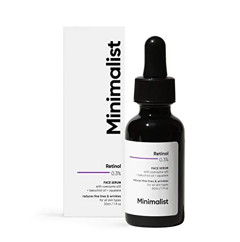 Minimalist 0.3% Retinol Serum - Anti-Aging Night Serum with Retinol & Q10 for Fine Lines & Wrinkles - 30ml