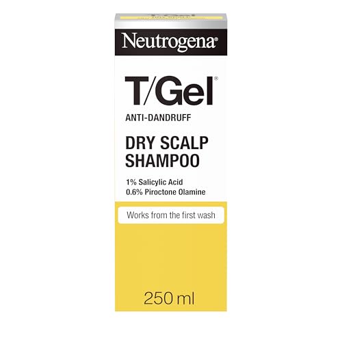 Neutrogena T/Gel Anti-Dandruff Shampoo for Dry Hair - 250ml - Salicylic Acid Formula for Hair Repair