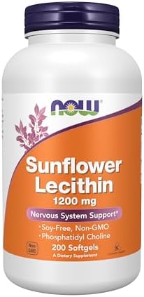 NOW Foods, Sunflower Lecithin, 1,200 mg, 200 Softgels